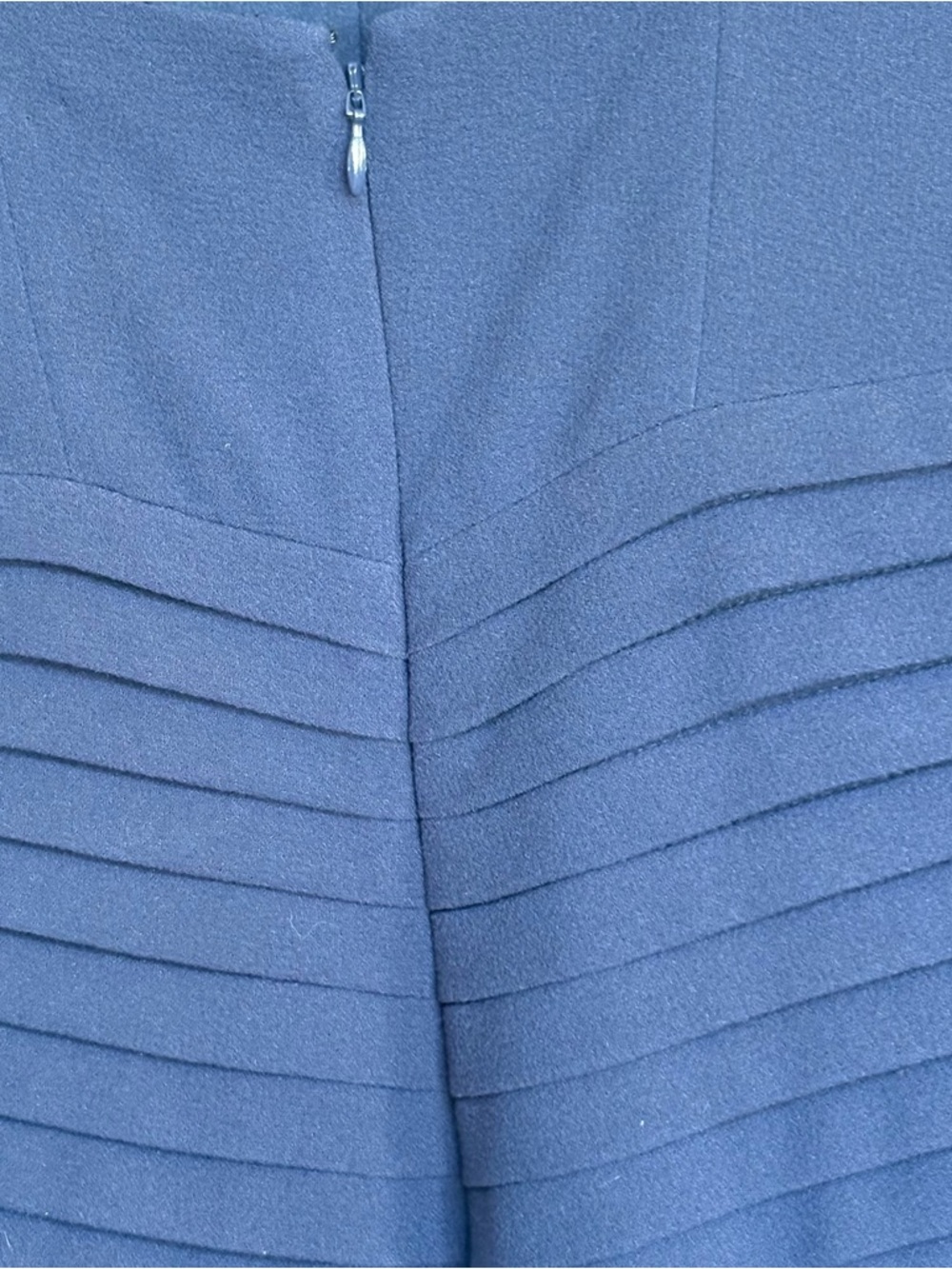 Dress the Population Navy Blue Pleated Waist Sheath Dress‎ XXL V Neck Cocktail - Picture 6 of 8